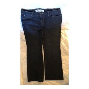 Loft Dark Wash Original Boot Cut Jeans with Spandex 14 Petite